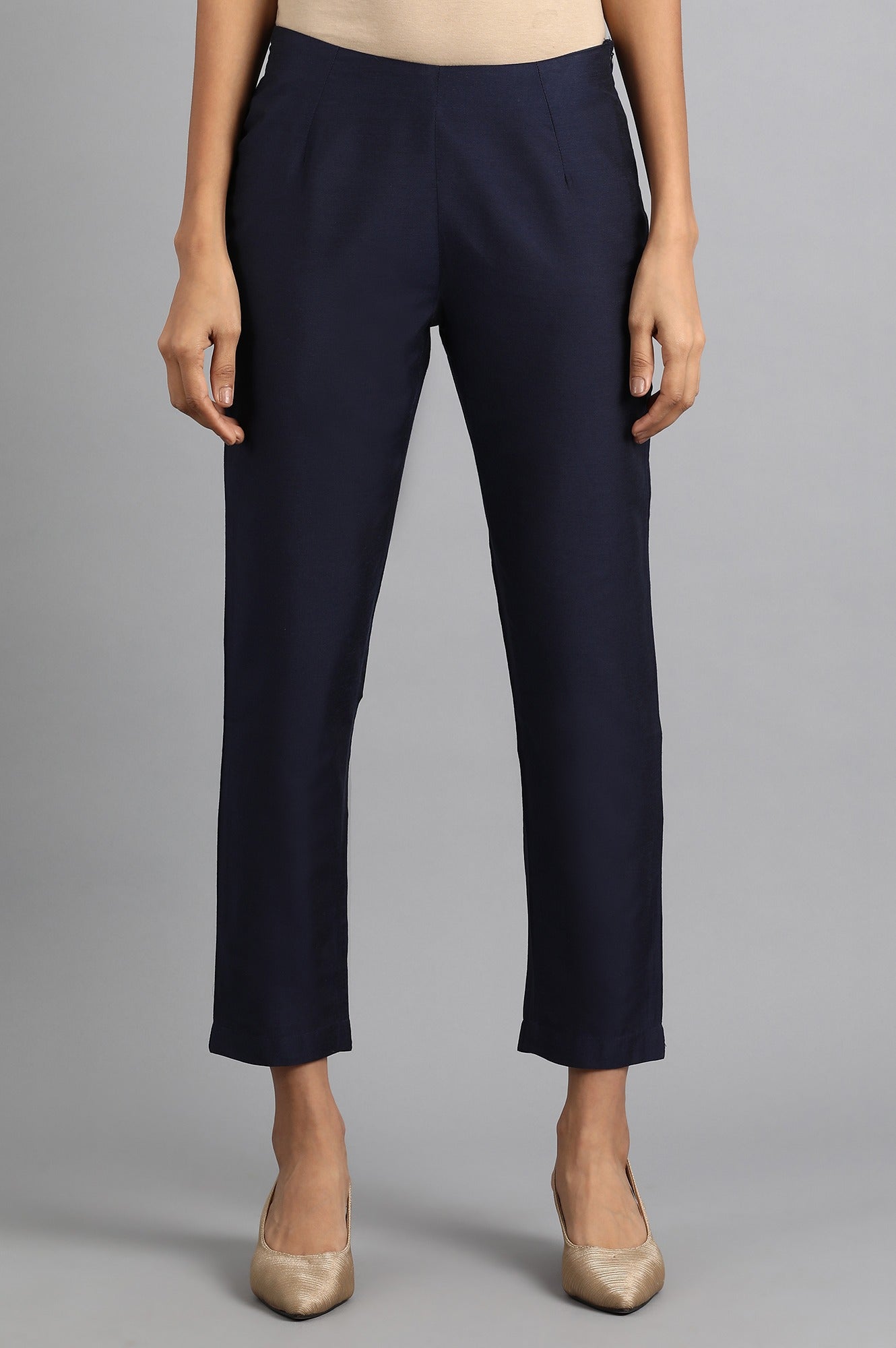 Blue Ankle Length Trousers