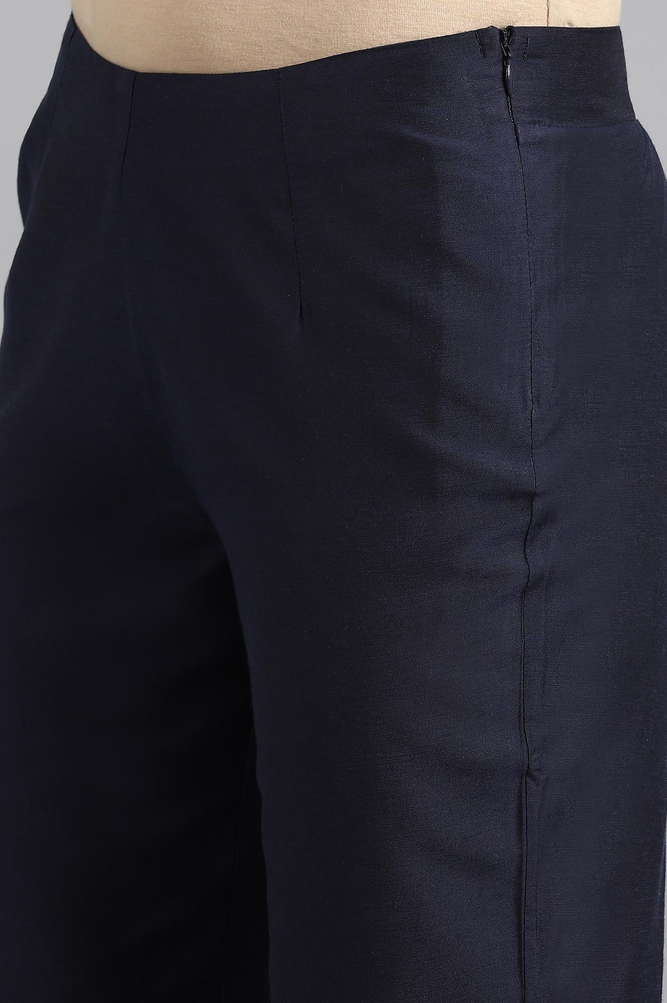 Blue Ankle Length Trousers