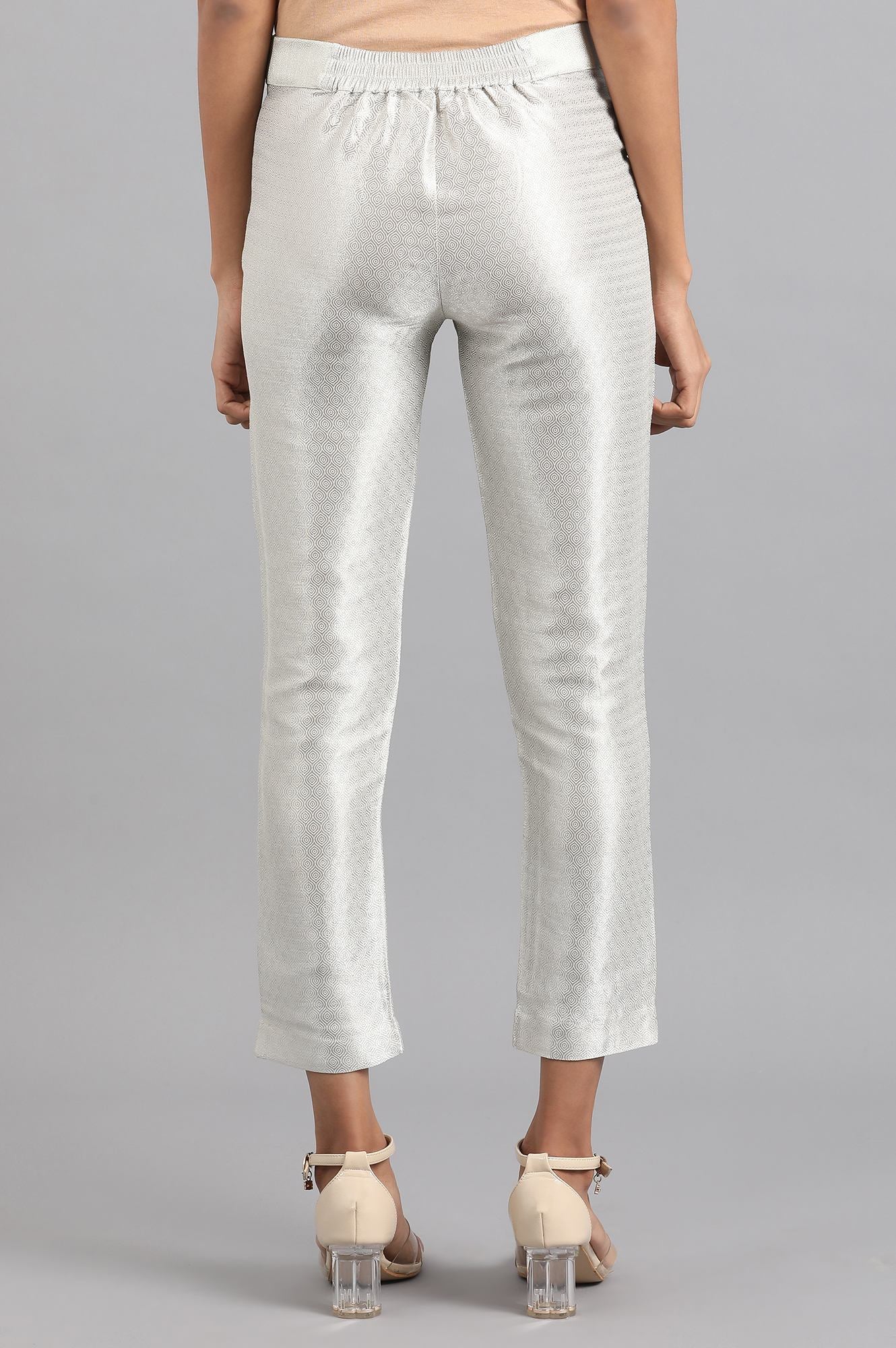 Silver Slim Pants