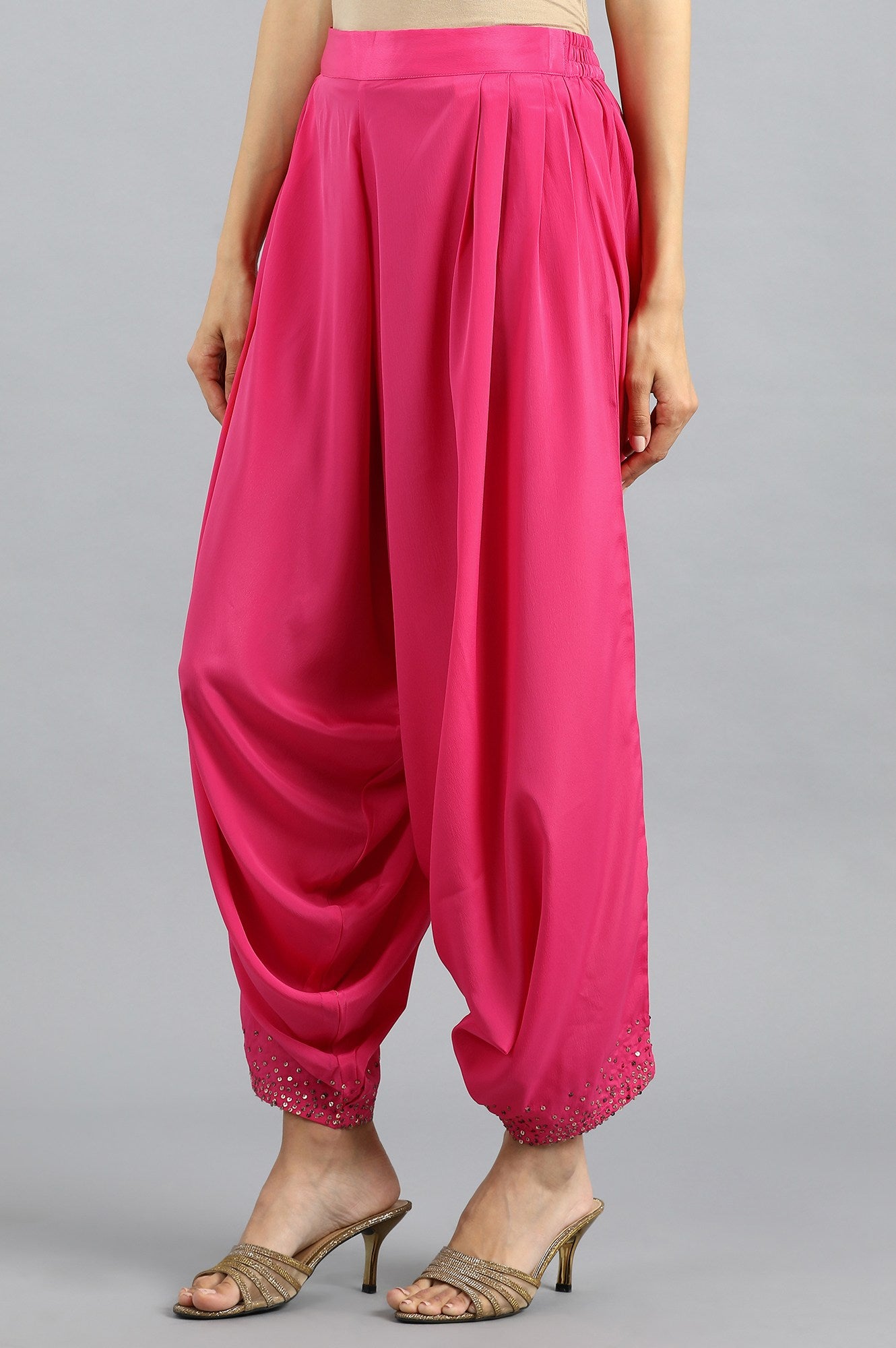 Pink Embroidered Trousers