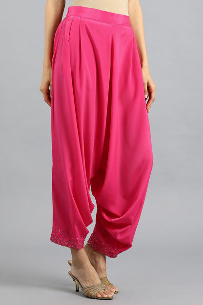 Pink Embroidered Trousers