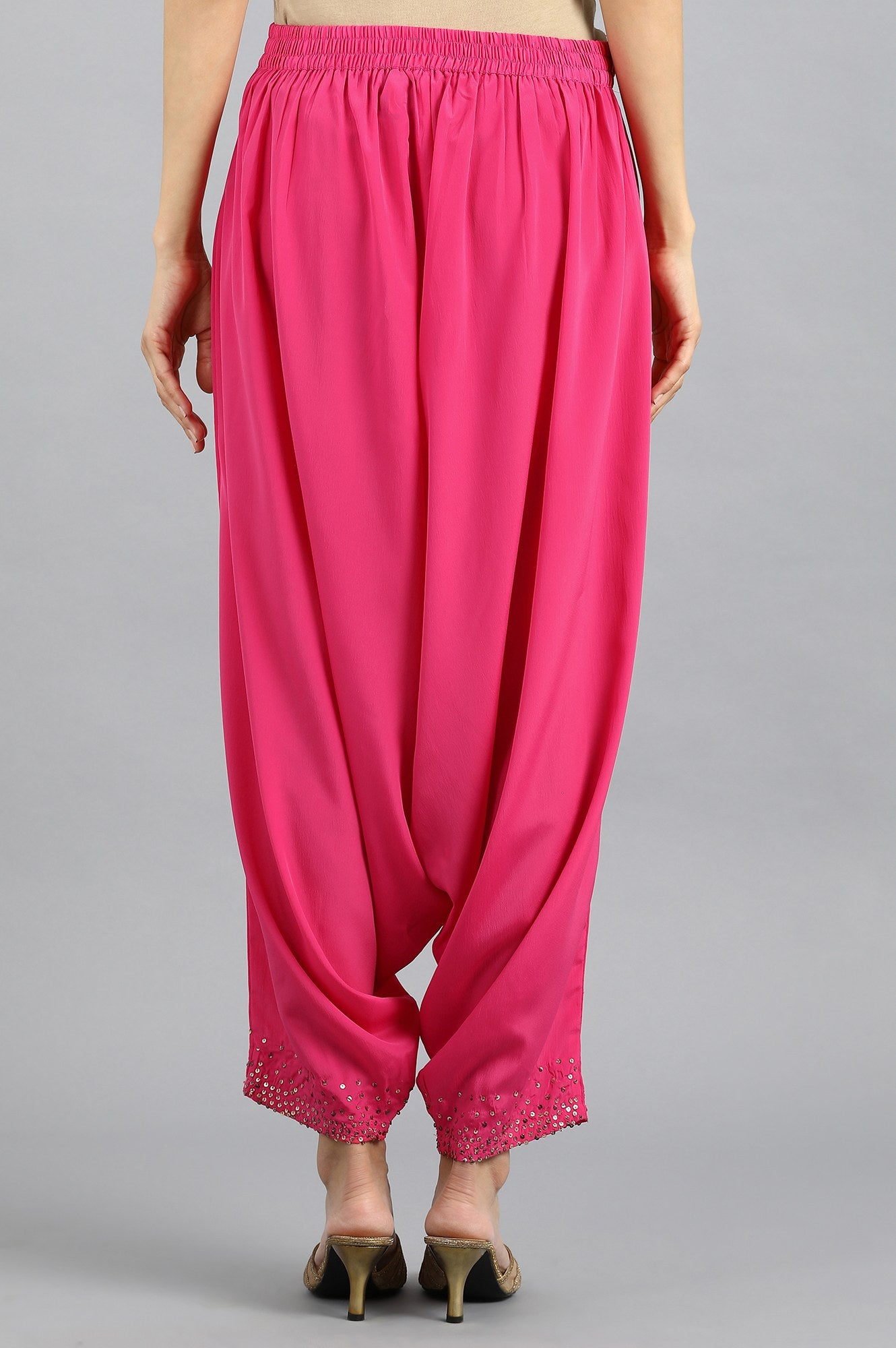 Pink Embroidered Trousers