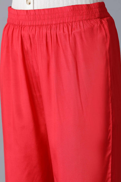 Coral Red Parallel Pants