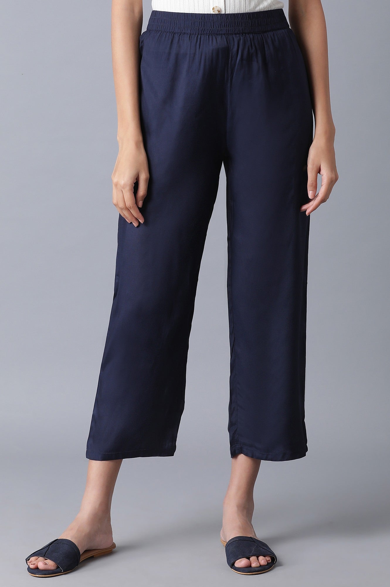 Navy Blue Parallel Pants