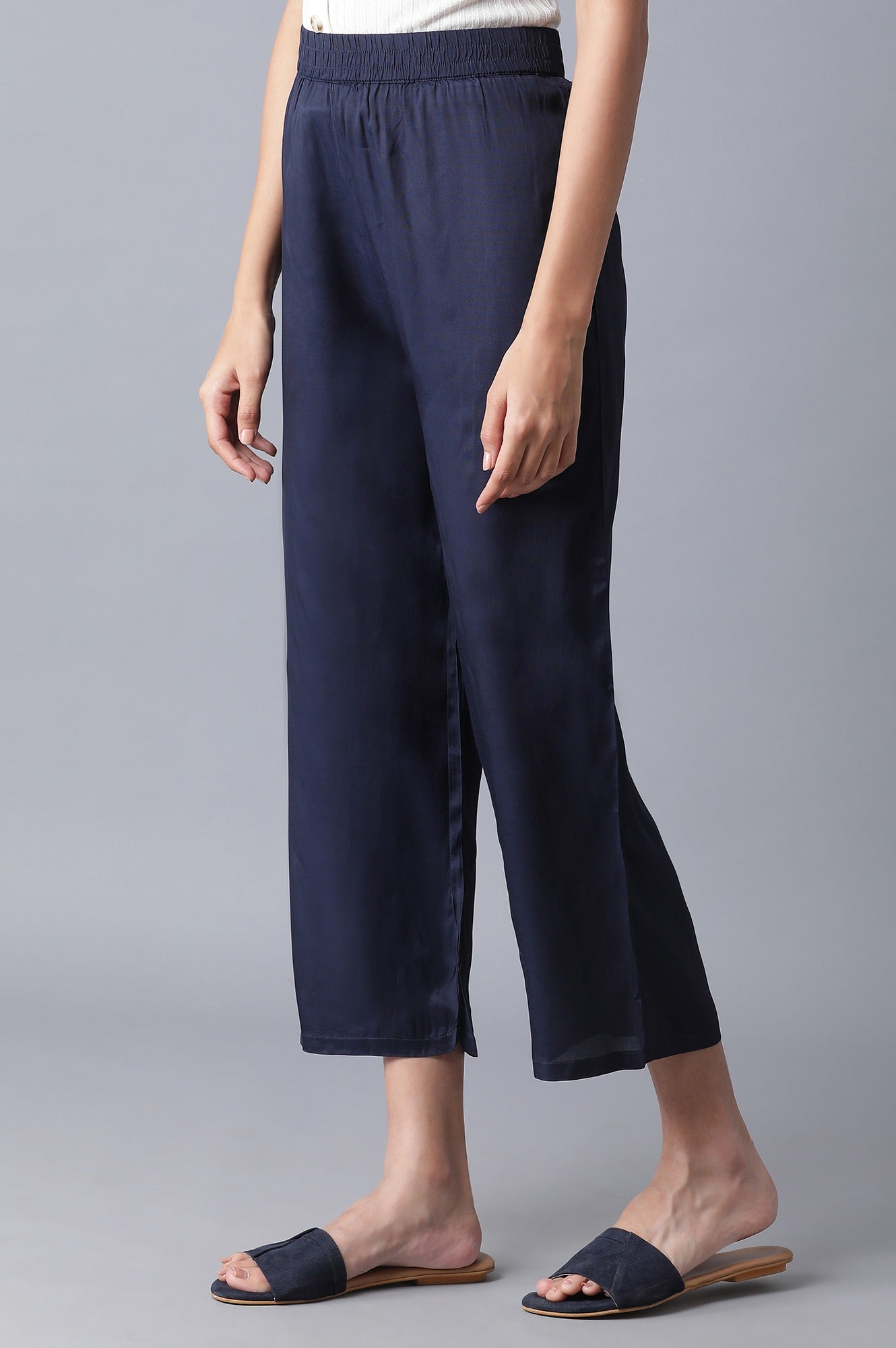 Navy Blue Parallel Pants