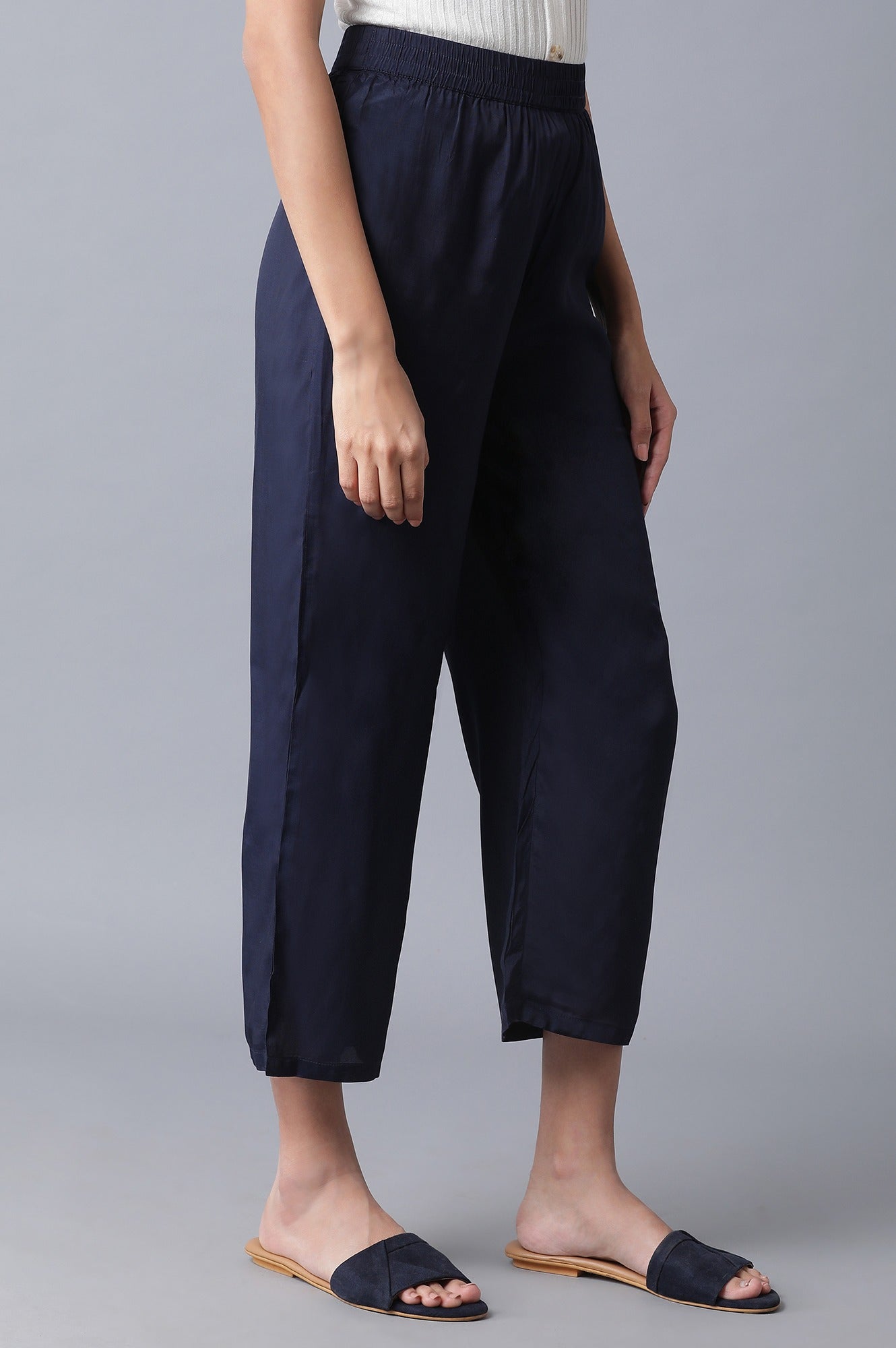 Navy Blue Parallel Pants