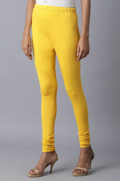 Yellow Skin Fit Churidar