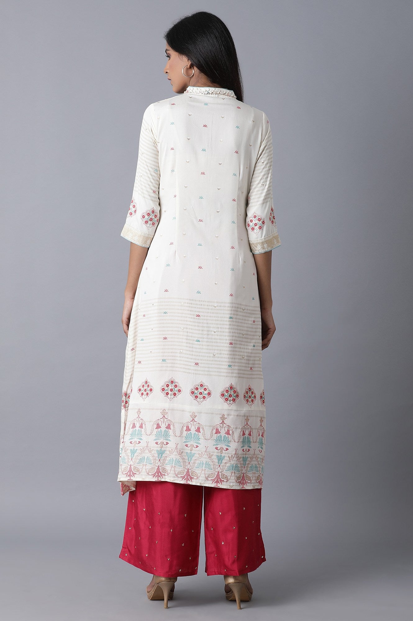 Ecru Straight kurta