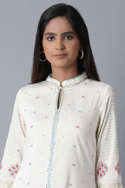 Ecru Straight kurta