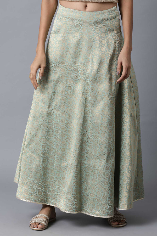 Mint Jacquard Skirt