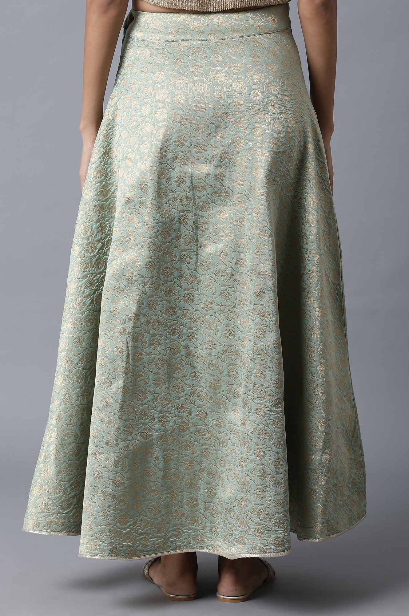 Mint Jacquard Skirt