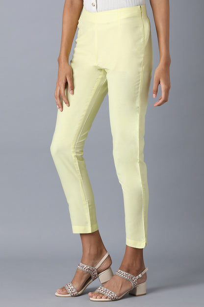 Pale Yellow Slim Pants