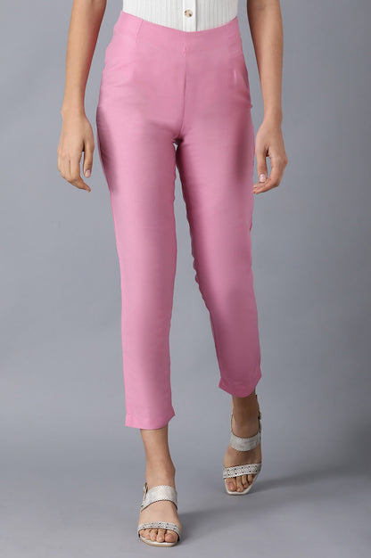 Peach Slim Fit Pants