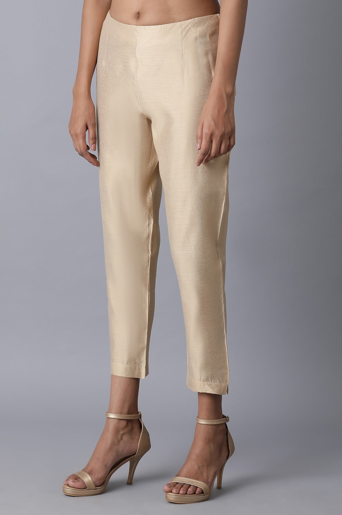 Light Gold Slim Pants