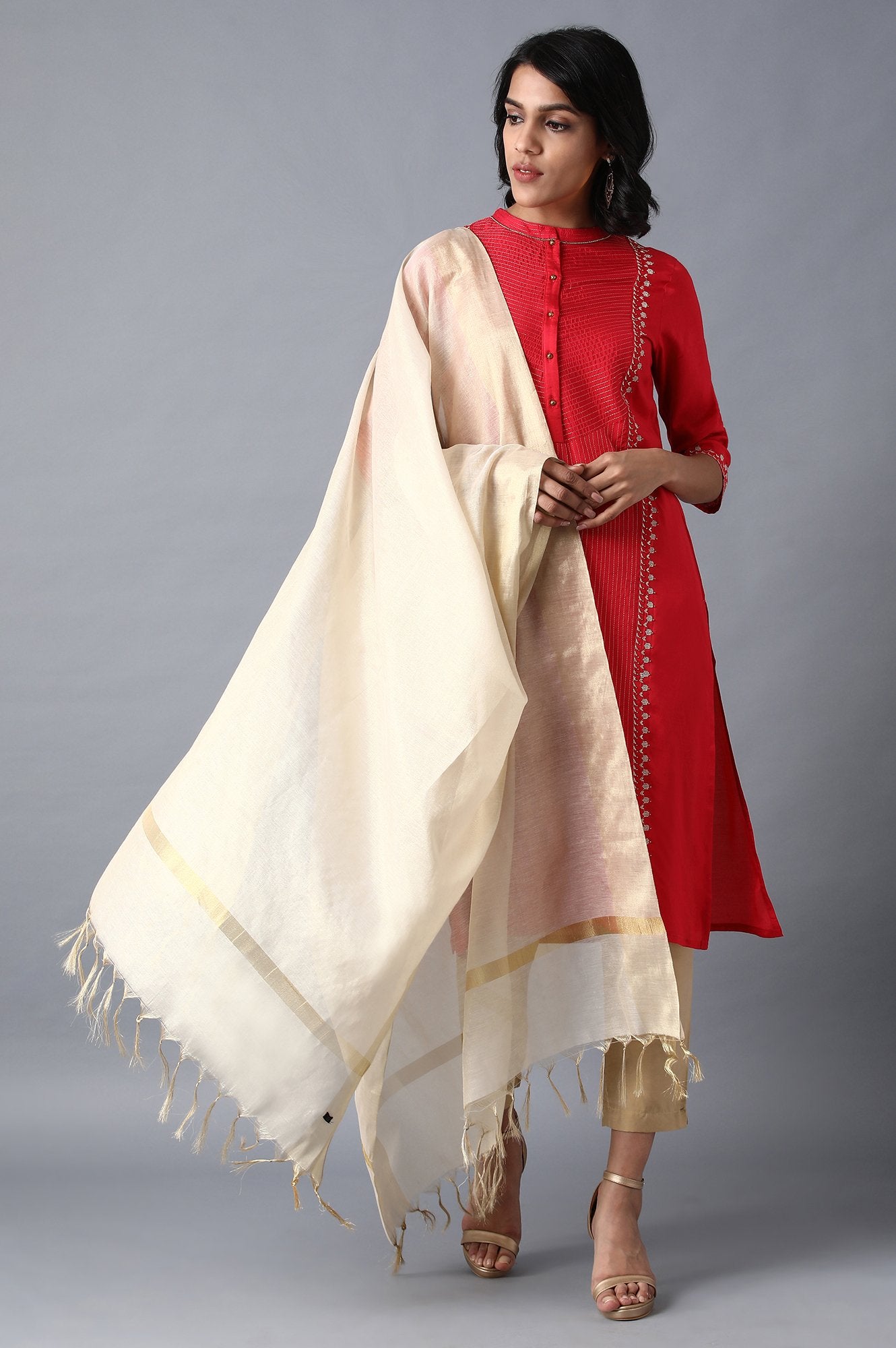 Gold Chanderi Dupatta