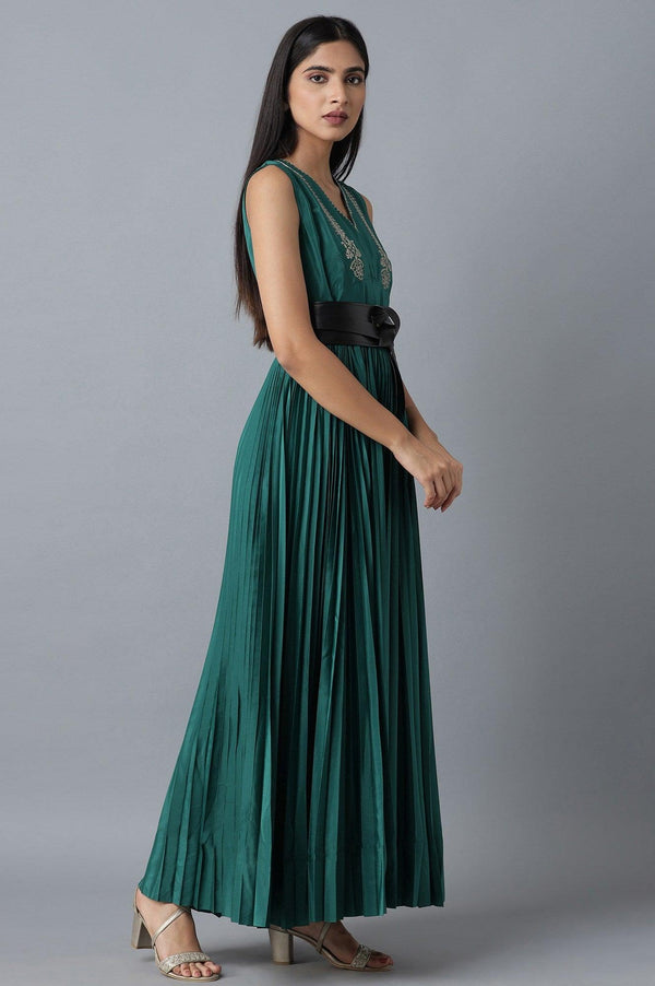 Dark Green Fusion Maxi Dress