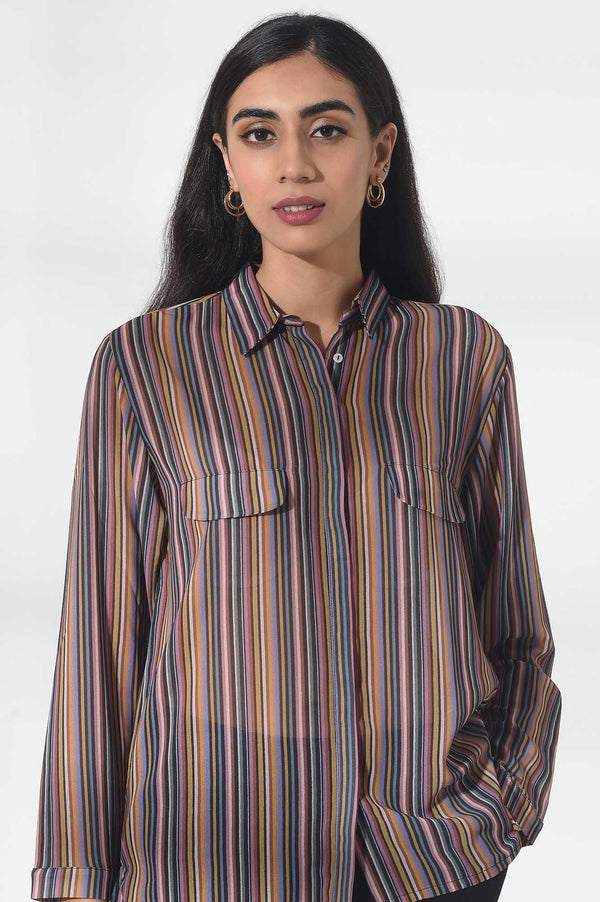 Multicoloured Georgette Shirt