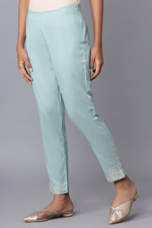 Teal Slim Pants