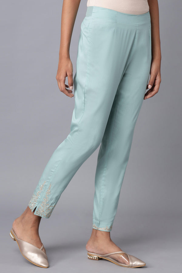 Teal Slim Pants