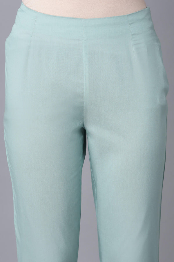 Teal Slim Pants