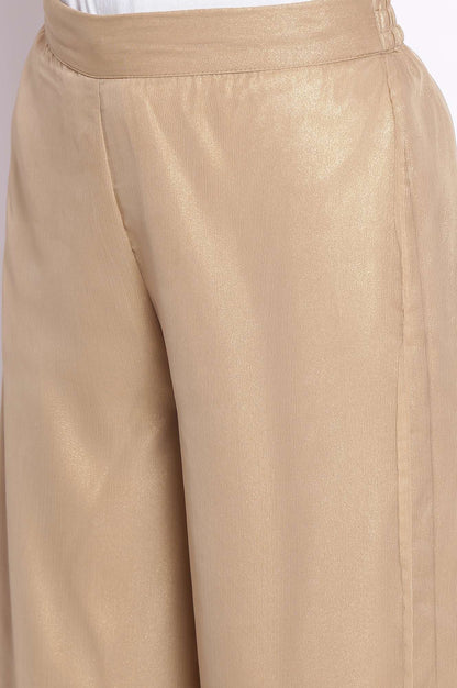 Gold Chiffon Parallel Pants