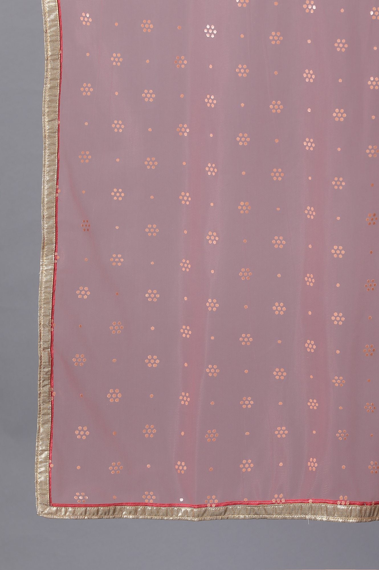 Coral kurta-Sharara-Drape Set