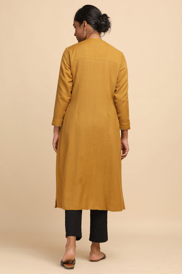Mustard Woollen Reversible Jacket