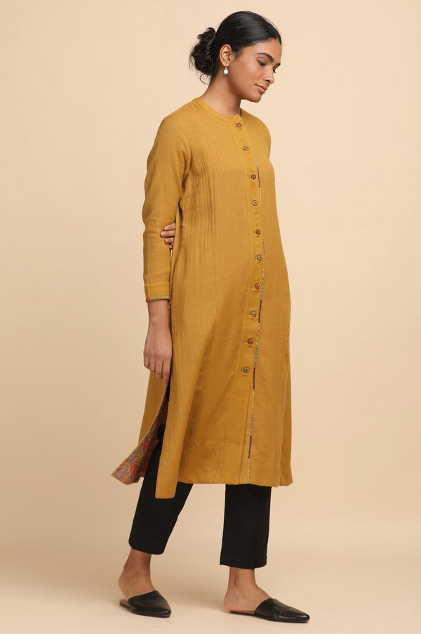 Mustard Woollen Reversible Jacket