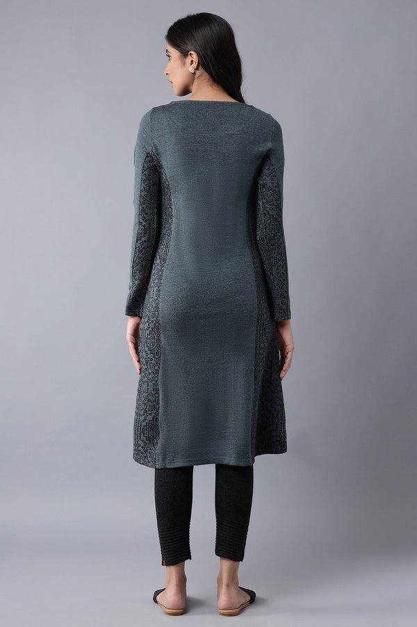 Dark Blue Woollen kurta