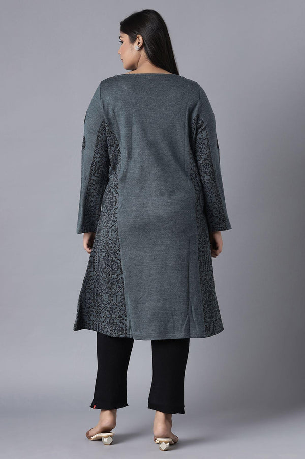 Dark Blue Woollen kurta