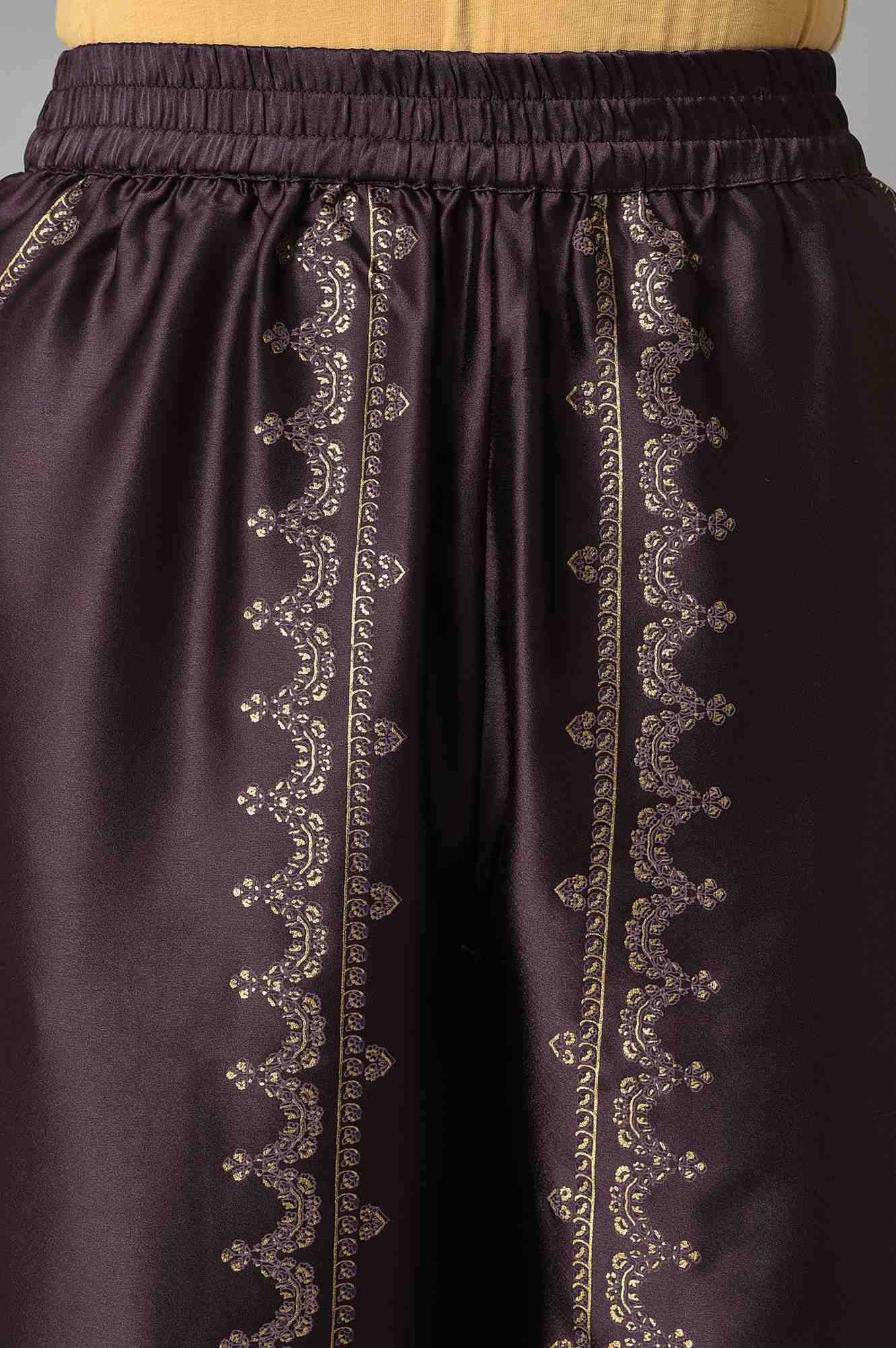 Light Purple Embroidered kurta, Pants &amp; Chiffon Dupatta