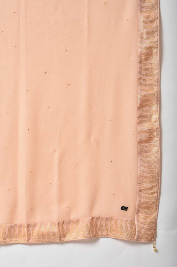Ecru Short kurta And Pink Sharara With Dupatta Festive Set