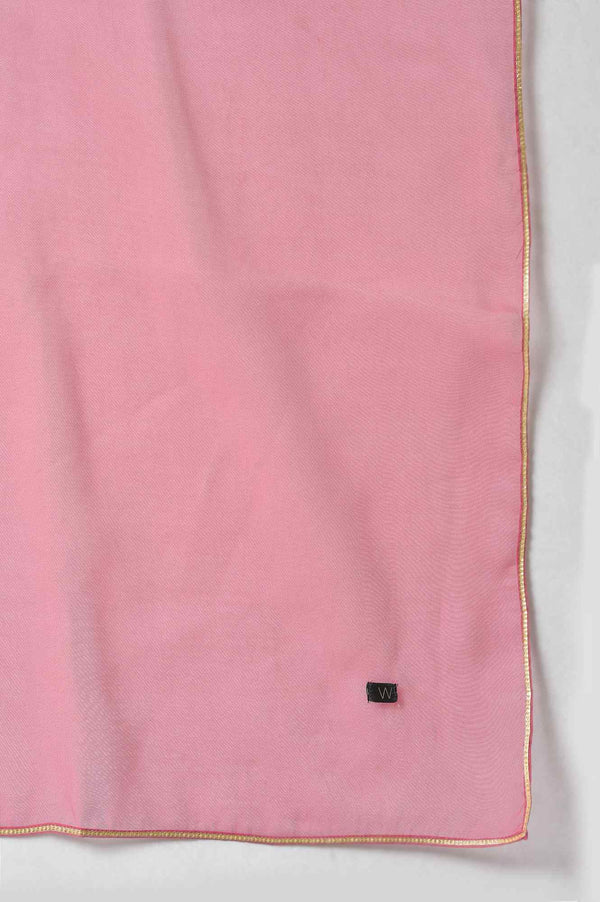 Light Pink Silk kurta With Pants And Dupatta