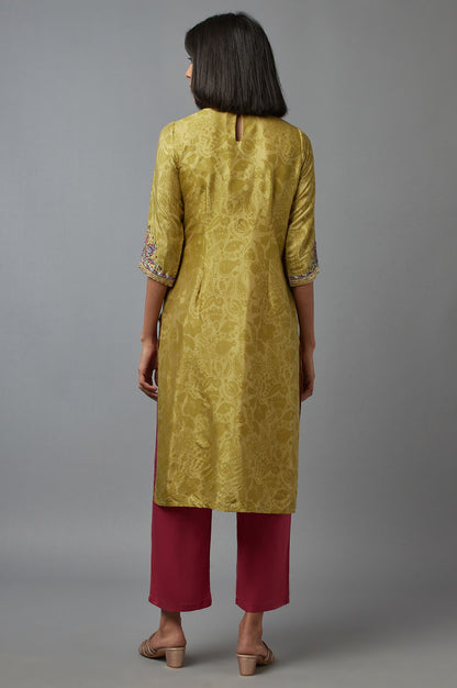 Green Printed kurta