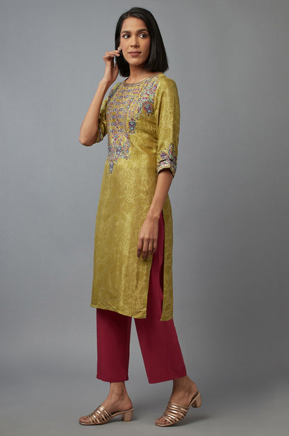 Green Printed kurta