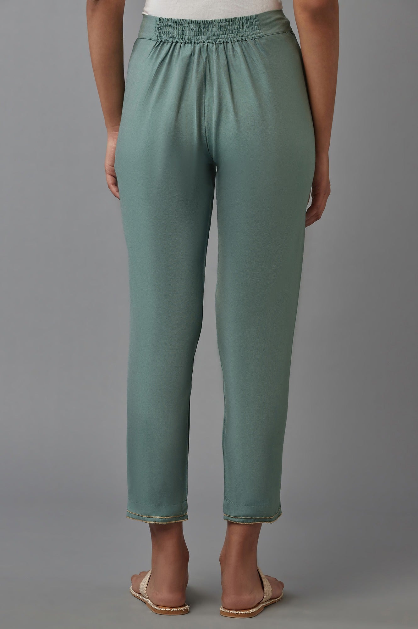 Light Green Slim Pants