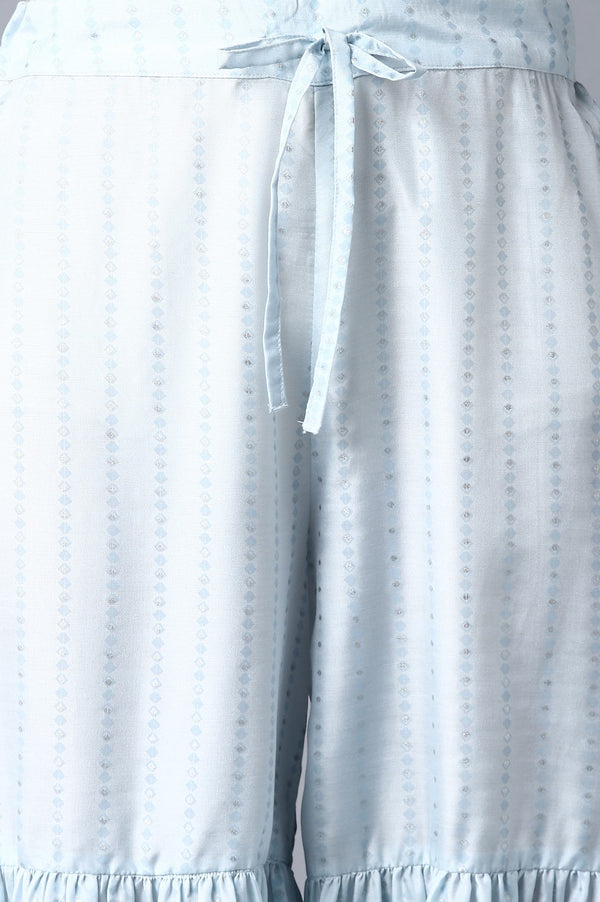 Light Blue kurta, Sharara And Dupatta Set