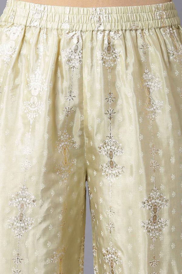 Lime Green Embroidered kurta With Parallel Pants And Dupatta