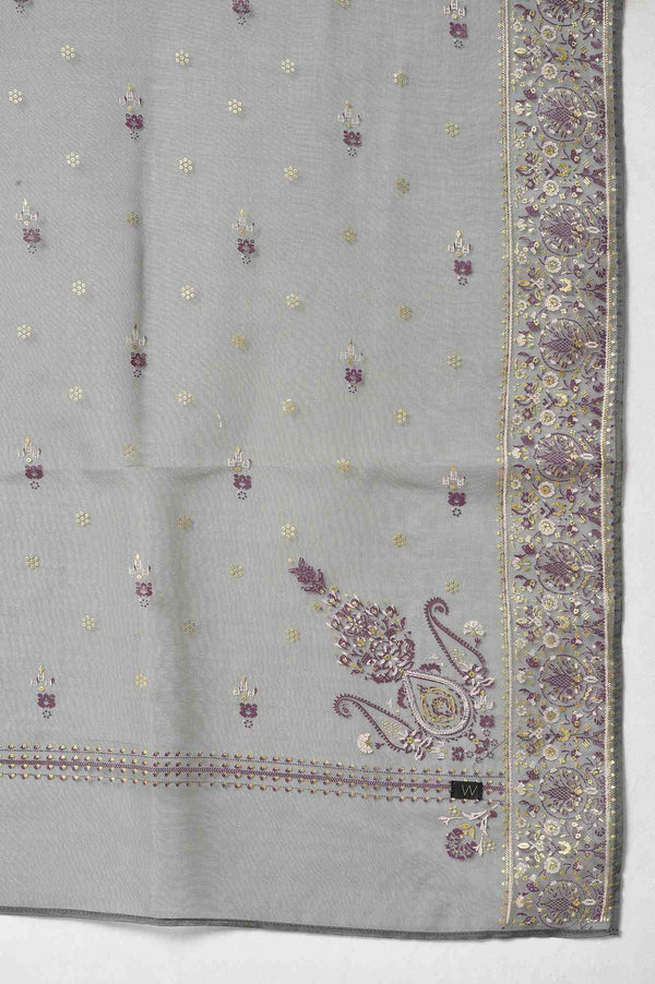 Dark Purple Velvet kurta With Grey Sharara And Dupatta