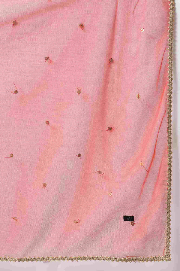 Blue & Orange Embroidered kurta Sharara Set