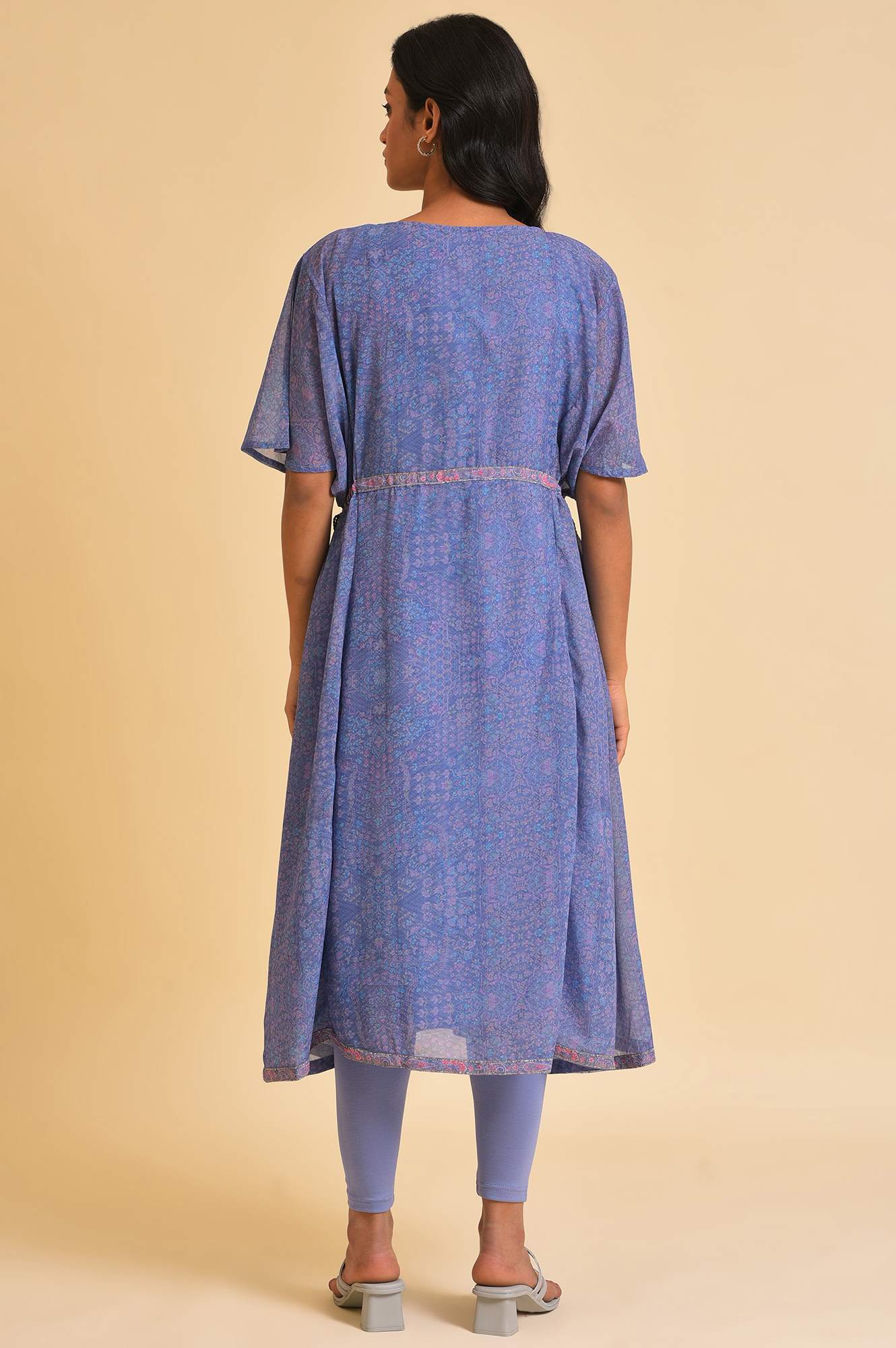 Light Purple A-Line Flowy Dress & Tights Set Light Purple A-Line Flowy Dress & Tights Set