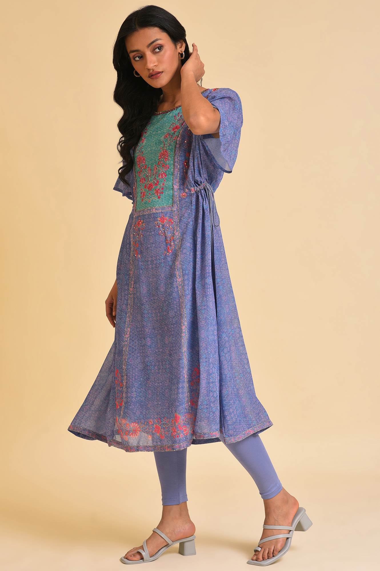 Light Purple A-Line Flowy Dress & Tights Set Light Purple A-Line Flowy Dress & Tights Set