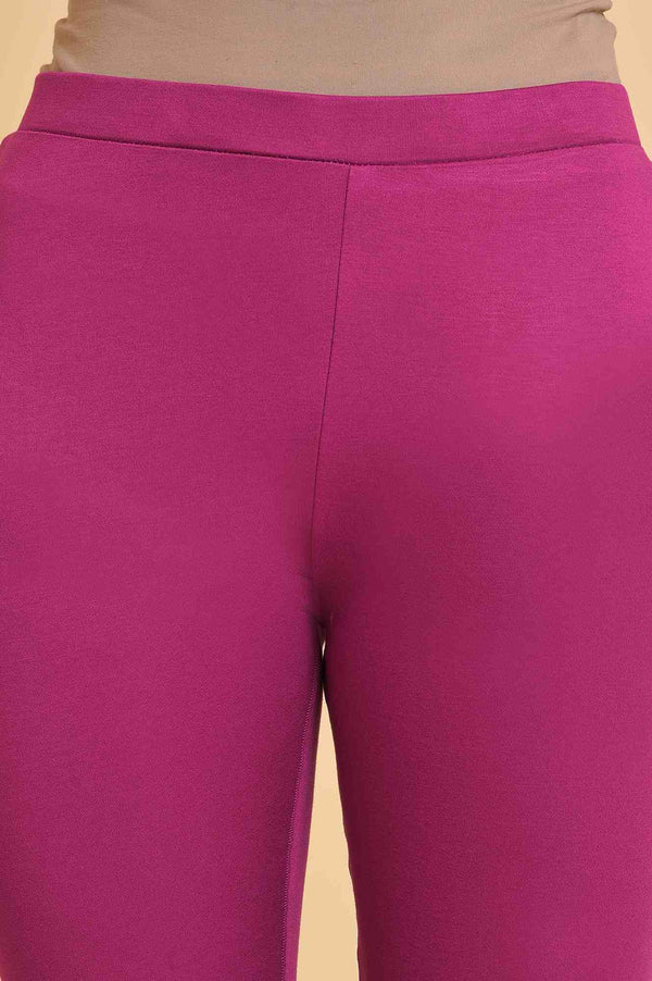 Dark Pink Sequined Anarkali kurta, Tights & Dupatta Set