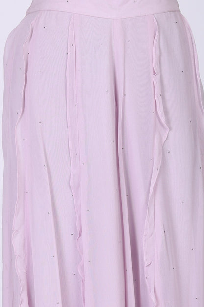 Yellow Zari Embroidered Straight Sleeveless Kurta with Cullotes and Dupatta Set
