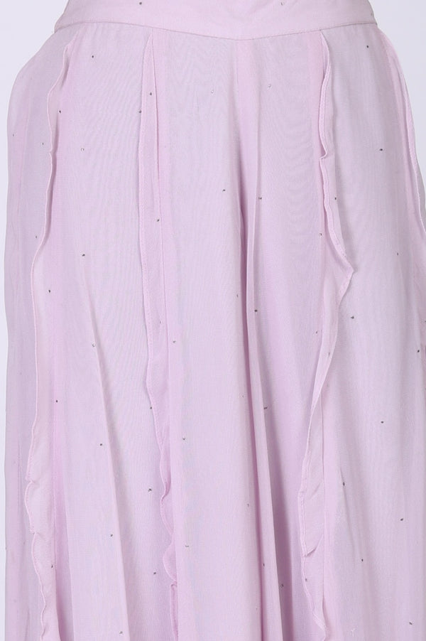 Yellow Zari Embroidered Straight Sleeveless Kurta with Cullotes and Dupatta Set