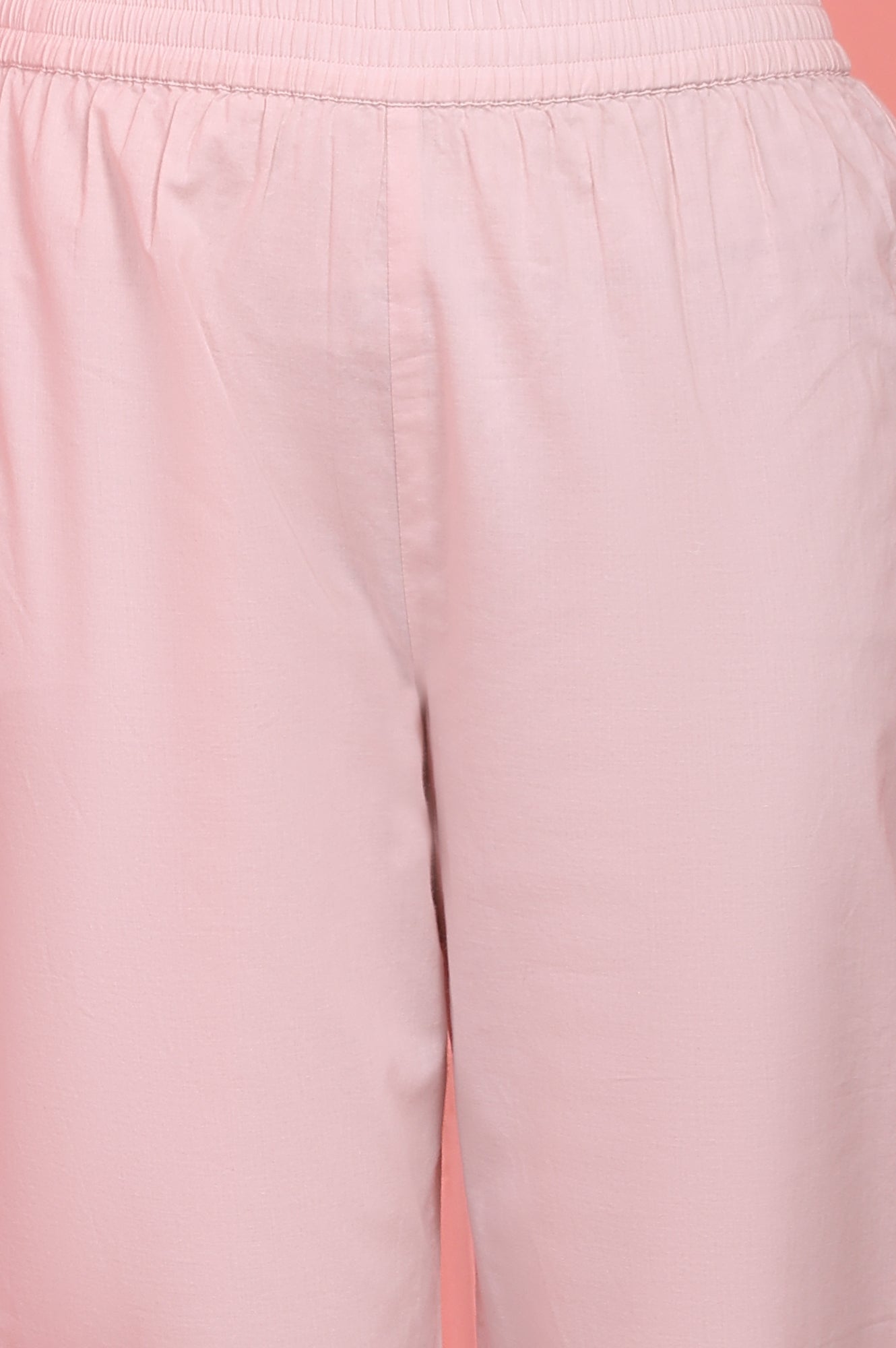 Pastel Pink Embroidered Festive Anarkali Kurta, Pants and Dupatta Set