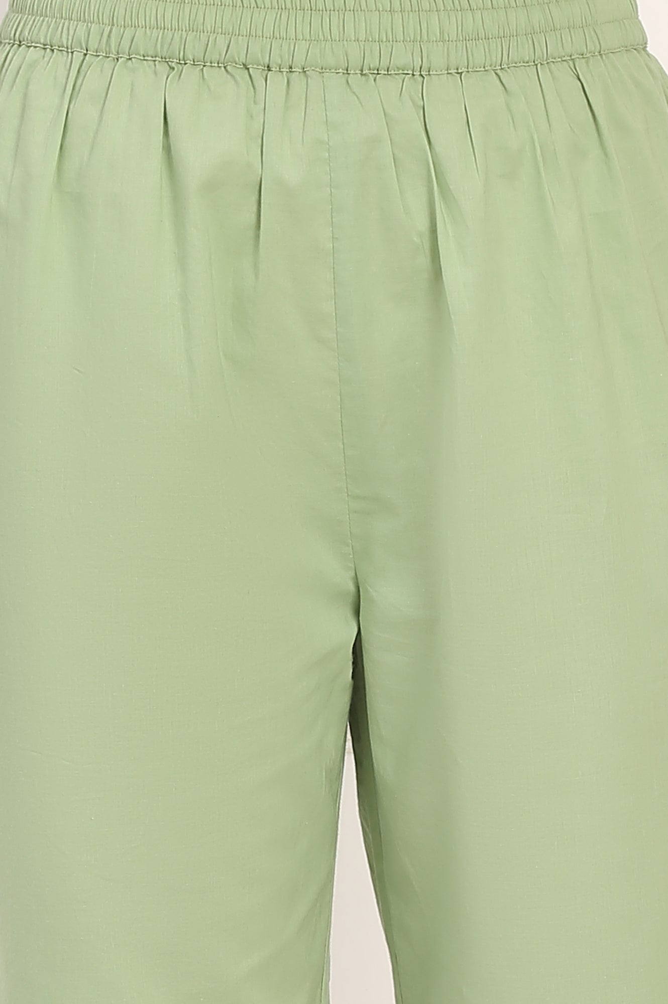 Green Embroidered Organza Flared Kurta, Pant and Printed Dupatta Set
