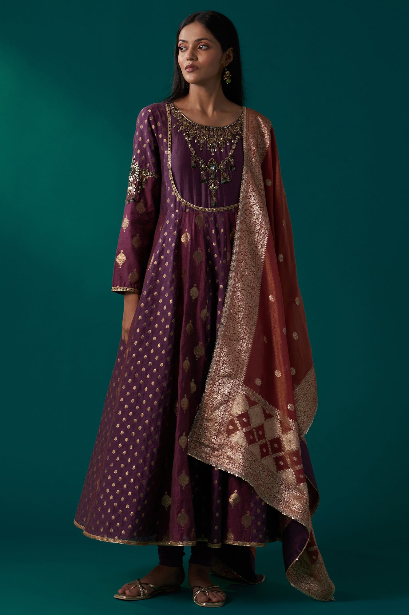 purple churidar dress Buy Tyrian Purple Churidar Suit With Resham Work Online - LSTV03296